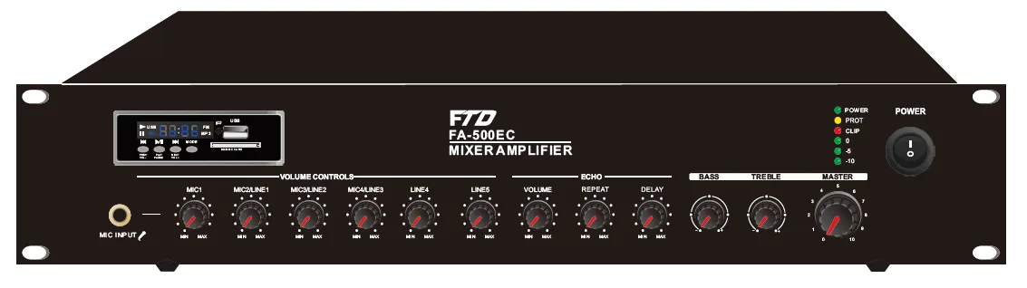 350w Economy Mixer Amplifier with Mp3/FM/SD/Bluetooth/Echo EC-350EC