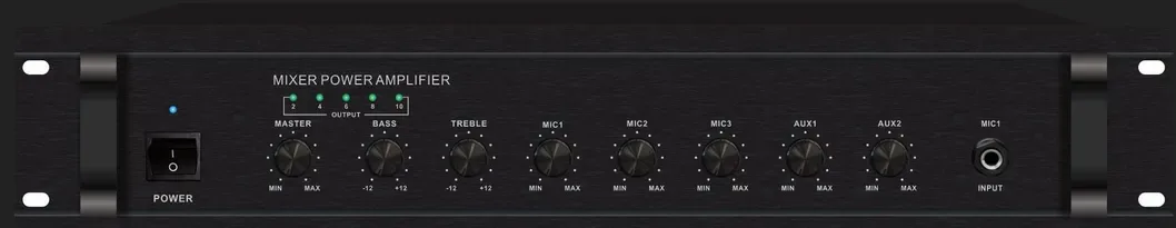 EC-500 500W Economy Mixer Amplifier 3 phone jack Mic 2 Aux 3