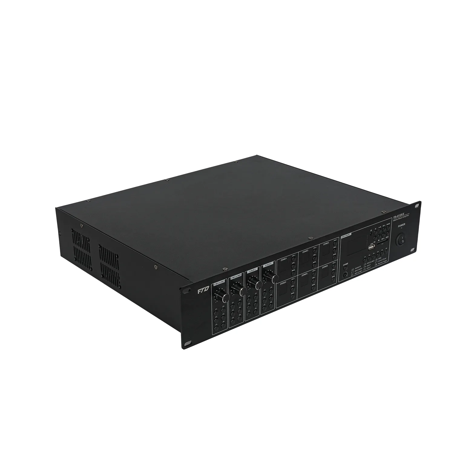 120W 6 ZONE PA 6×6 Matrix mixer amplifier +USB/SD/FM/BLUETOOTH ECX-6120X 3