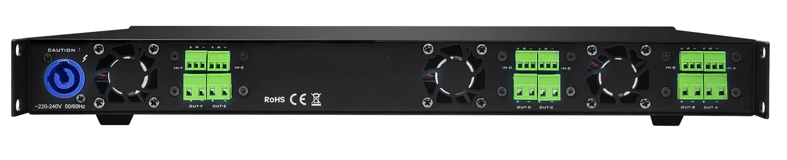 EC-6350 Professional Class-D Stereo Amplifier, 6×350W at 8Ω, 1U, class-D 7