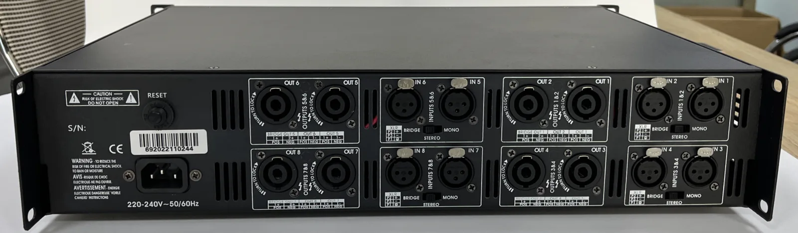 EC-8400 8×300W 8ohms 8CH Professional power amplifier 3