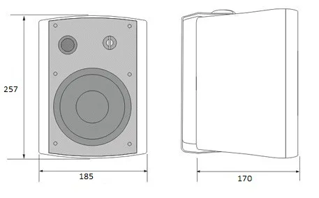 EC-430W two way wallmount speaker 2