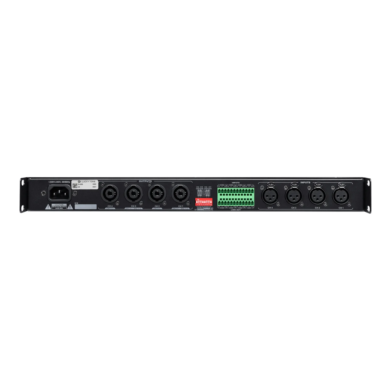2/4-Channel 1U Rack-Mount Digital Power Amplifier 2
