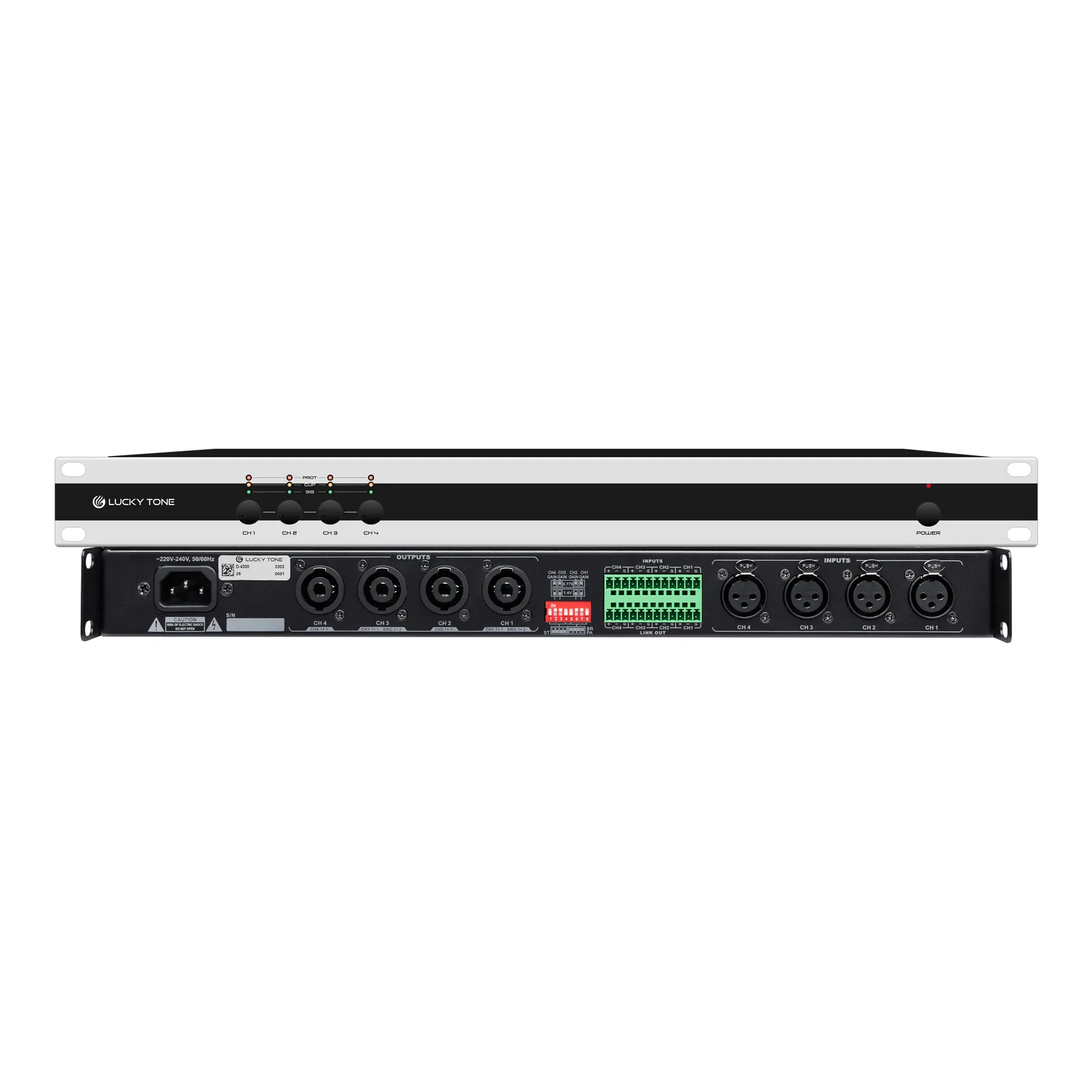 2/4-Channel 1U Rack-Mount Digital Power Amplifier 5