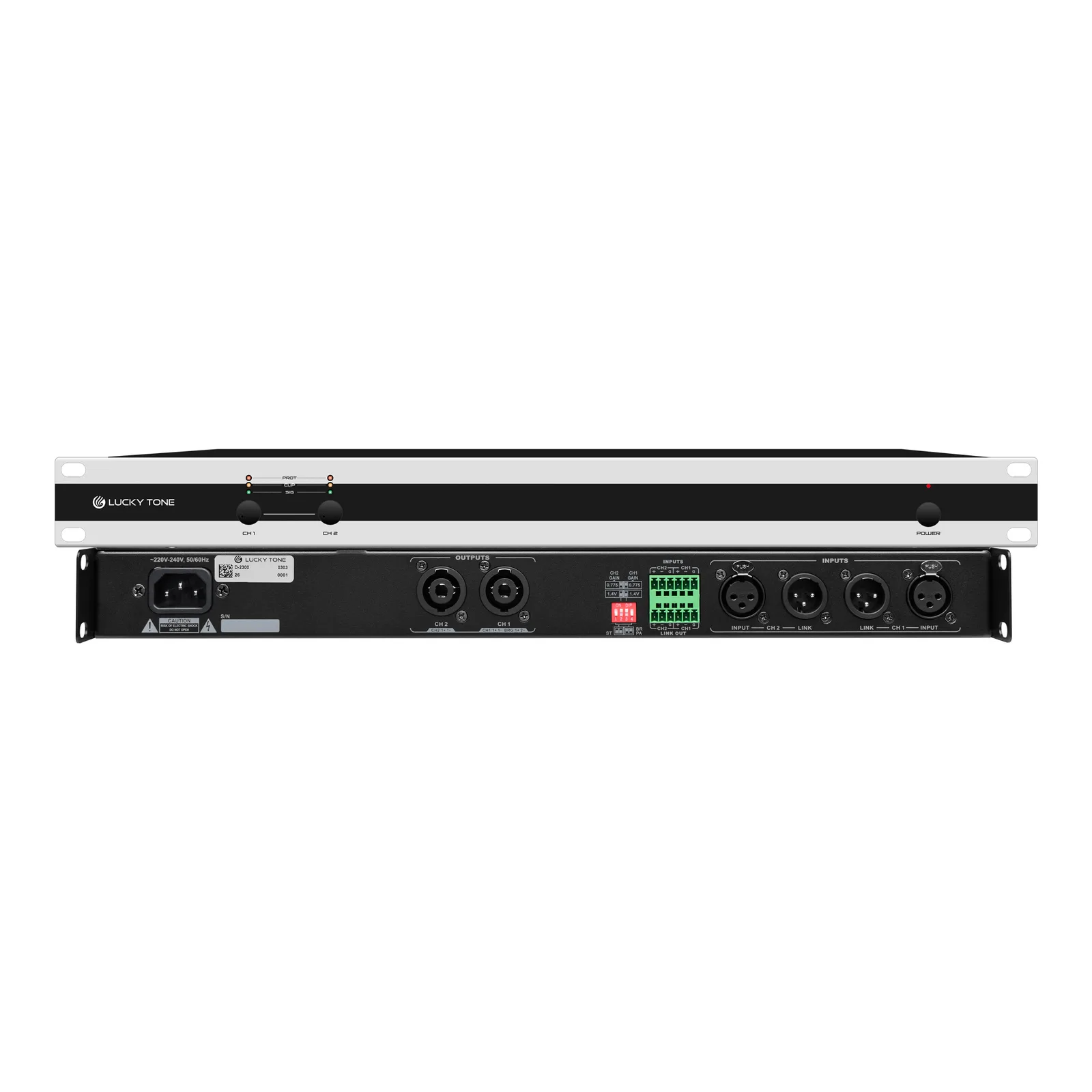 2/4-Channel 1U Rack-Mount Digital Power Amplifier 9