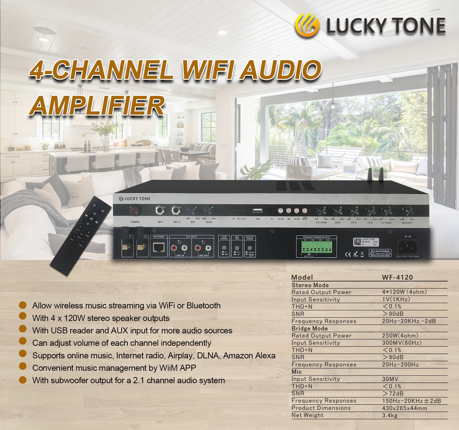 4-Channel WiFi Audio Amplifier 7