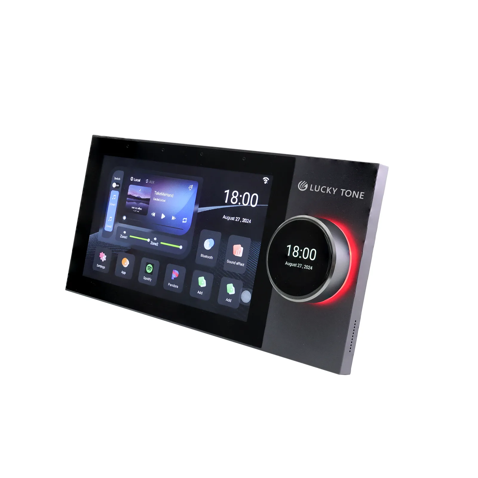 7-Inch Bluetooth Wall Amplifier 8*25W with Tuya/Zigbee 5