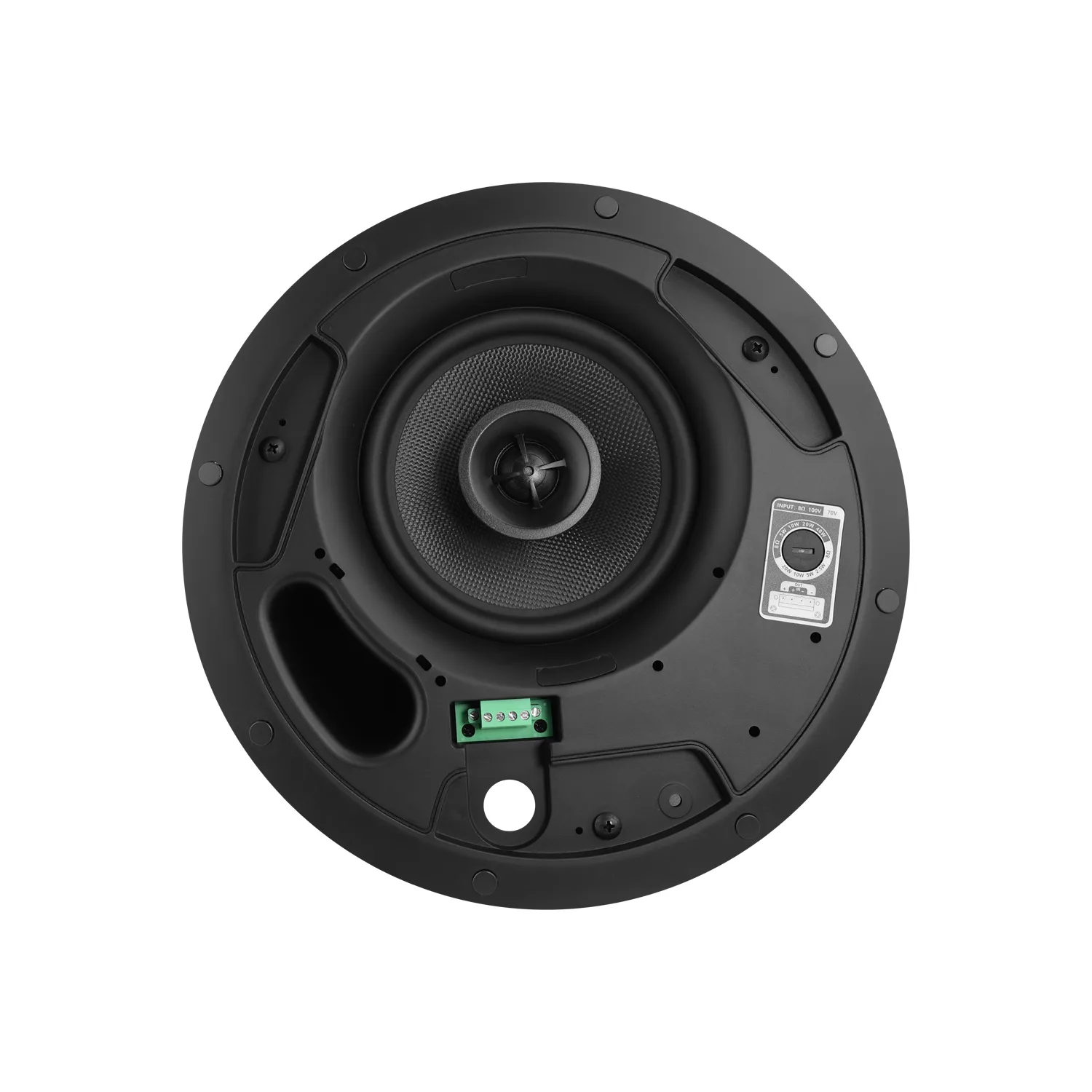 Coaxial Ceiling Speaker Rimless Front with Safety Wire 8