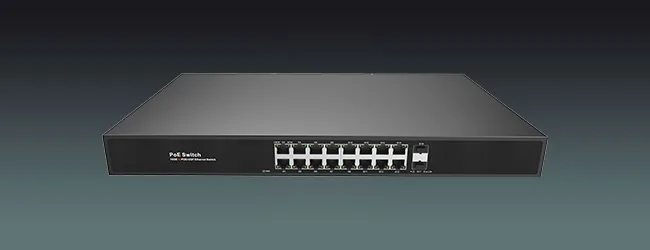 Network Switch with 16 POE Ports