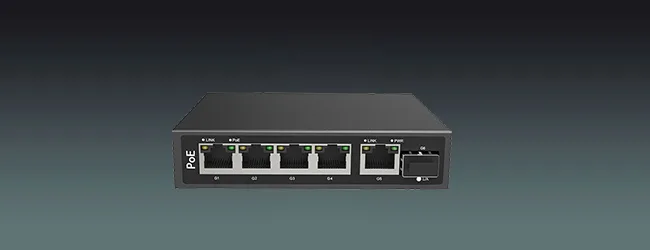 Network Switch with 4 POE Ports