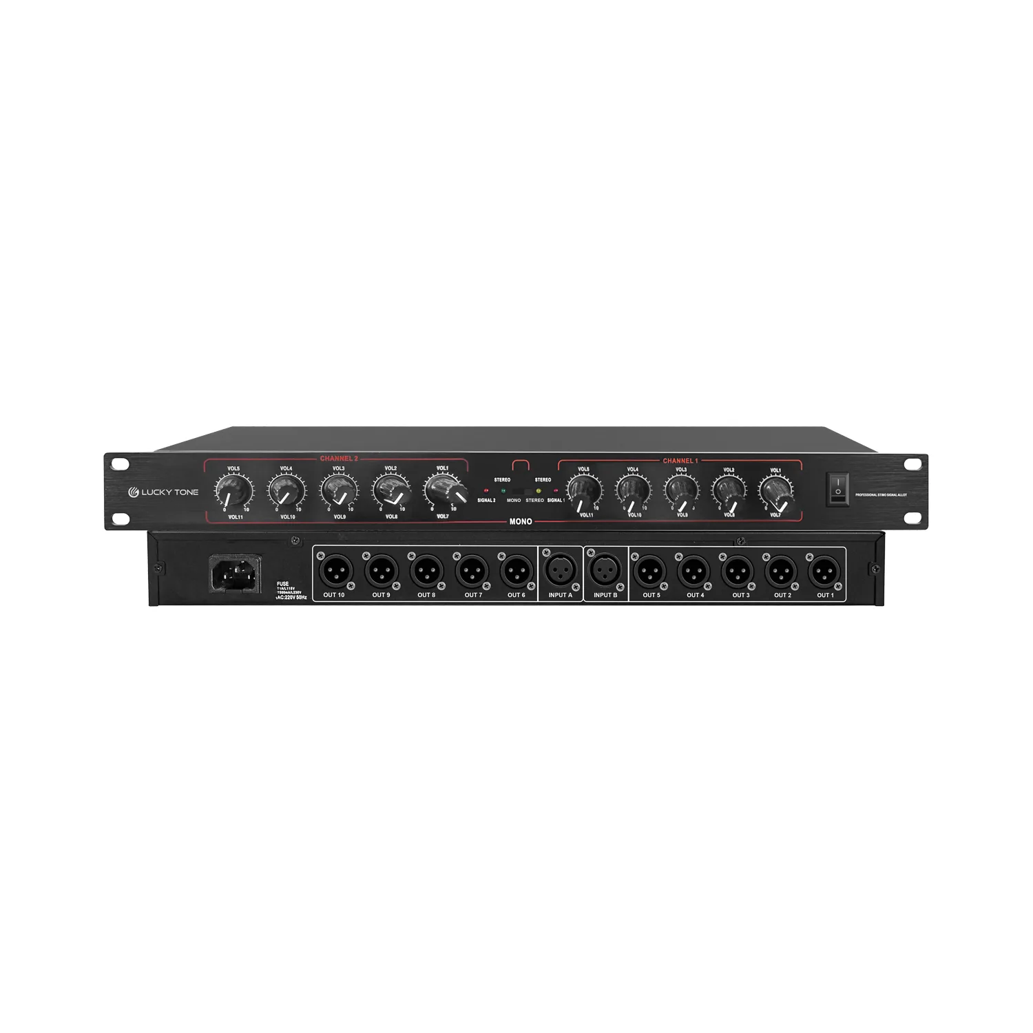 Signal Distributor, 2 inputs, 10 outputs 4