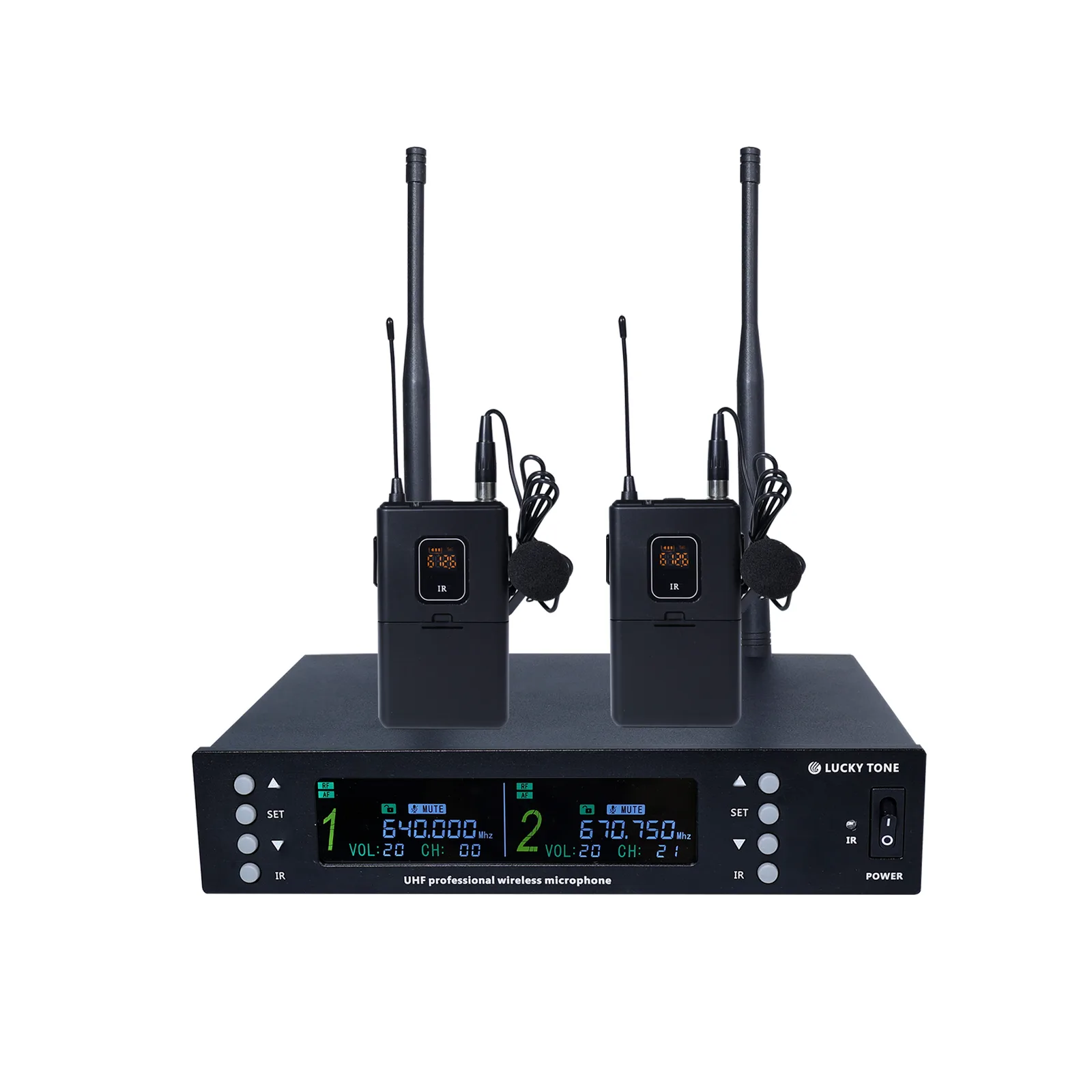 UHF Dual Channel Wireless Microphone 4